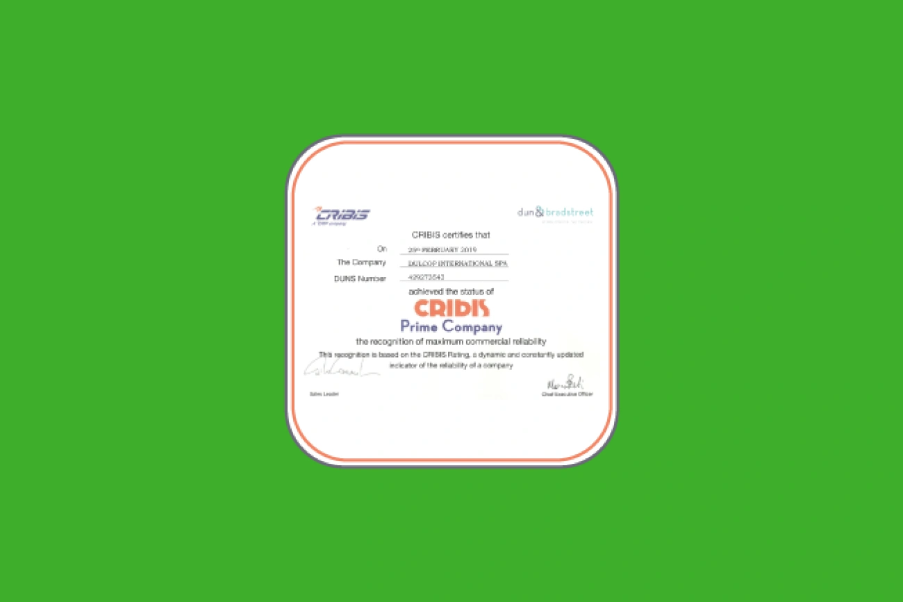 Dulcop has achieved the status of CRIBIS Prime Company