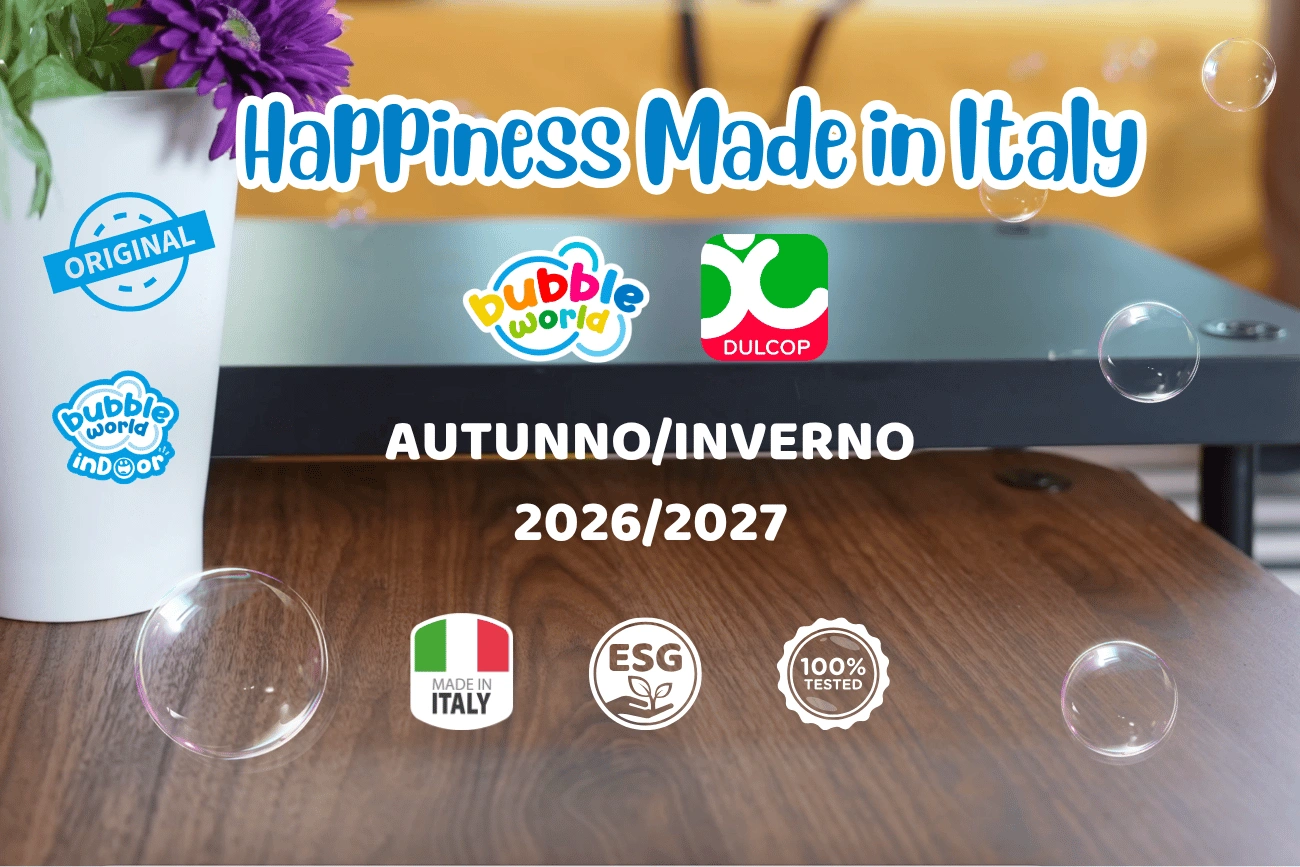 Dulcop presenta la collezione Autunno/Inverno: le bolle di sapone diventano indoor