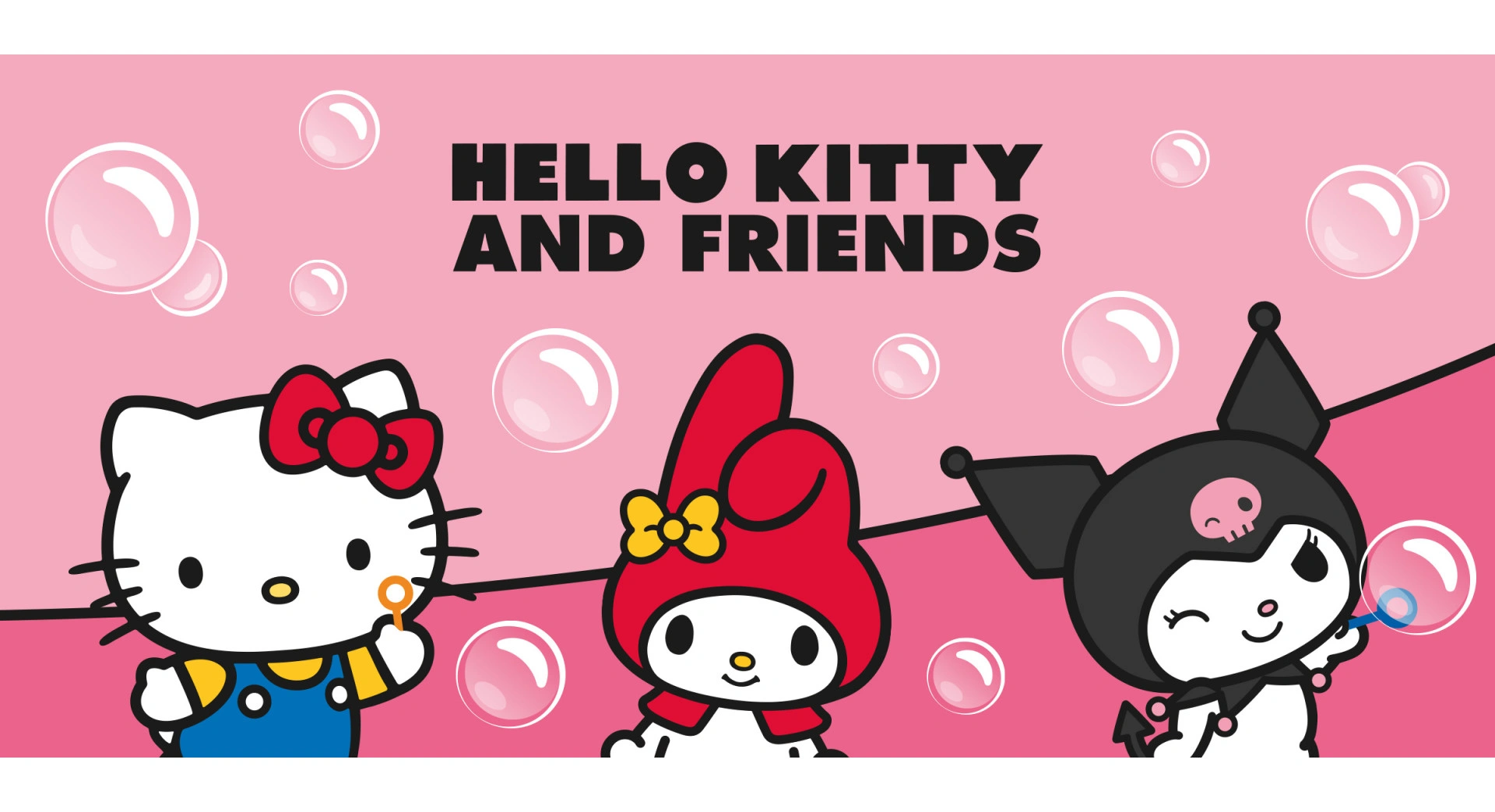 Bulles De Savon Hello Kitty & Friends - Lot De 12 Tubes 60 Ml - Pour Anniversaires & Fêtes - Fabriqué En Italie